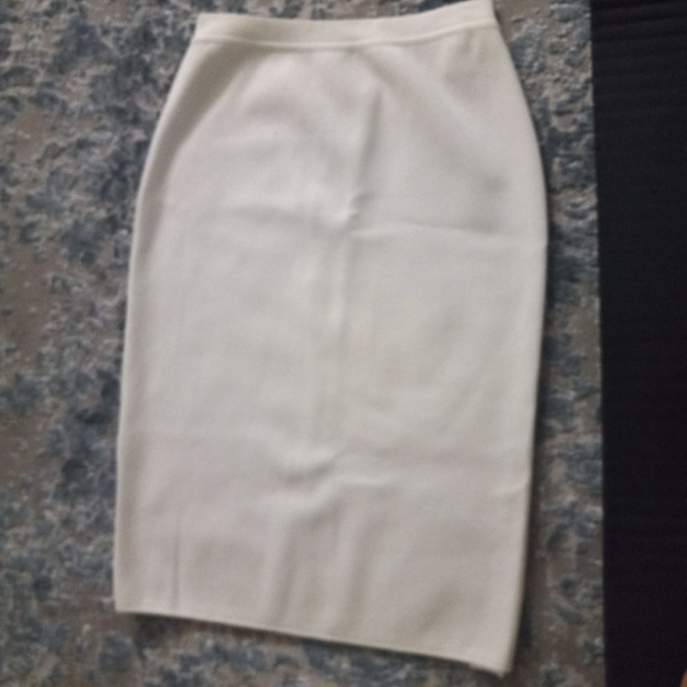 Women's Armani Off White-Pencil Skirt